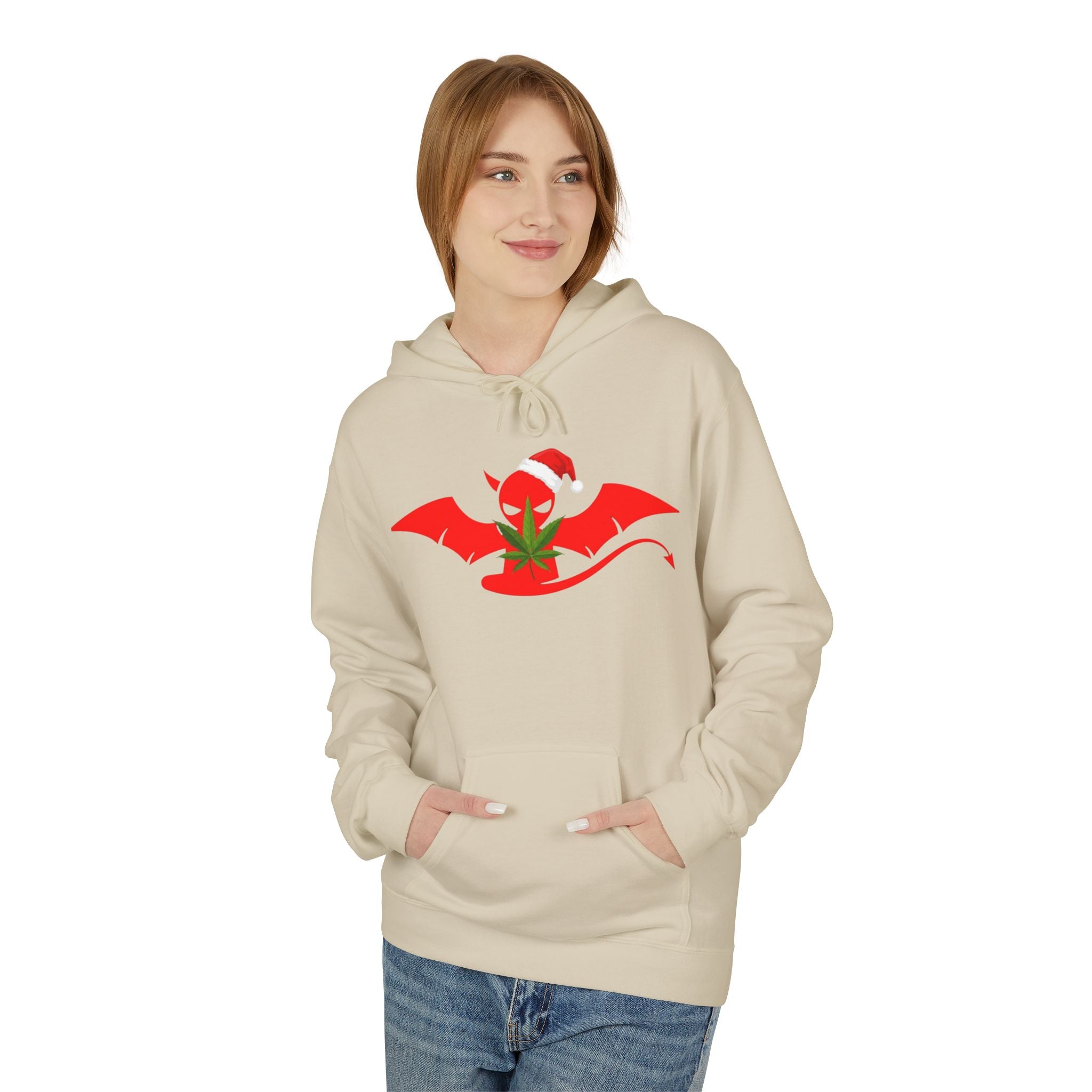 Classic Devil's Lettuce Christmas Hoodie - Premium Cannabis-Themed Apparel Unisex Cozy Sweatshirt for Campfire Nights, Christmas Gifts, Streetwear