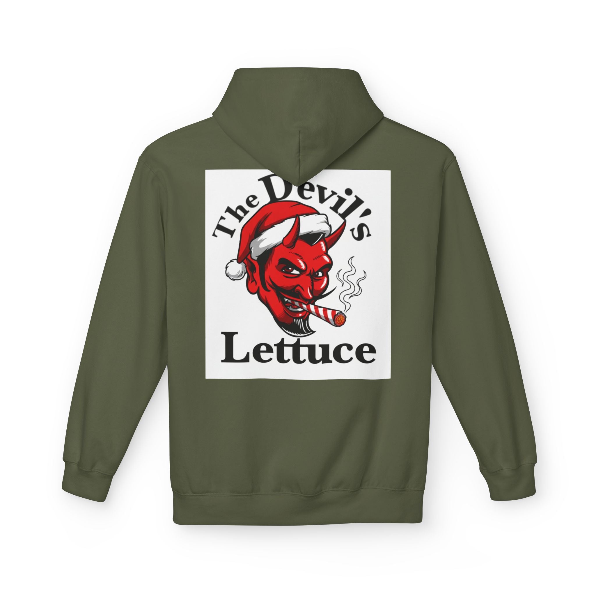 Classic Devil's Lettuce Christmas Hoodie - Premium Cannabis-Themed Apparel Unisex Cozy Sweatshirt for Campfire Nights, Christmas Gifts, Streetwear