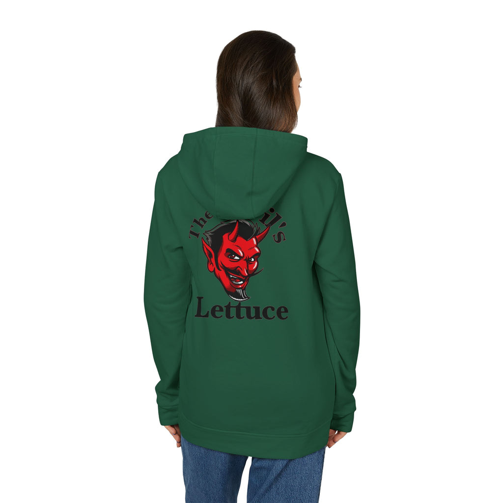 Devil’s Lettuce Hoodie — Graphic White Fleece Pullover