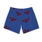 Men's Elastic Beach Shorts Green(purple devil stamp lg pattern)