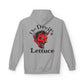 Killer Budz Fleece Hoodie with Devil's Lettuce Print, Unisex Cozy Sweatshirt for Campfire Nights, Halloween Gifts, Streetwear