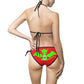 Women's Red Bikini Swimsuit(green devil stamp)