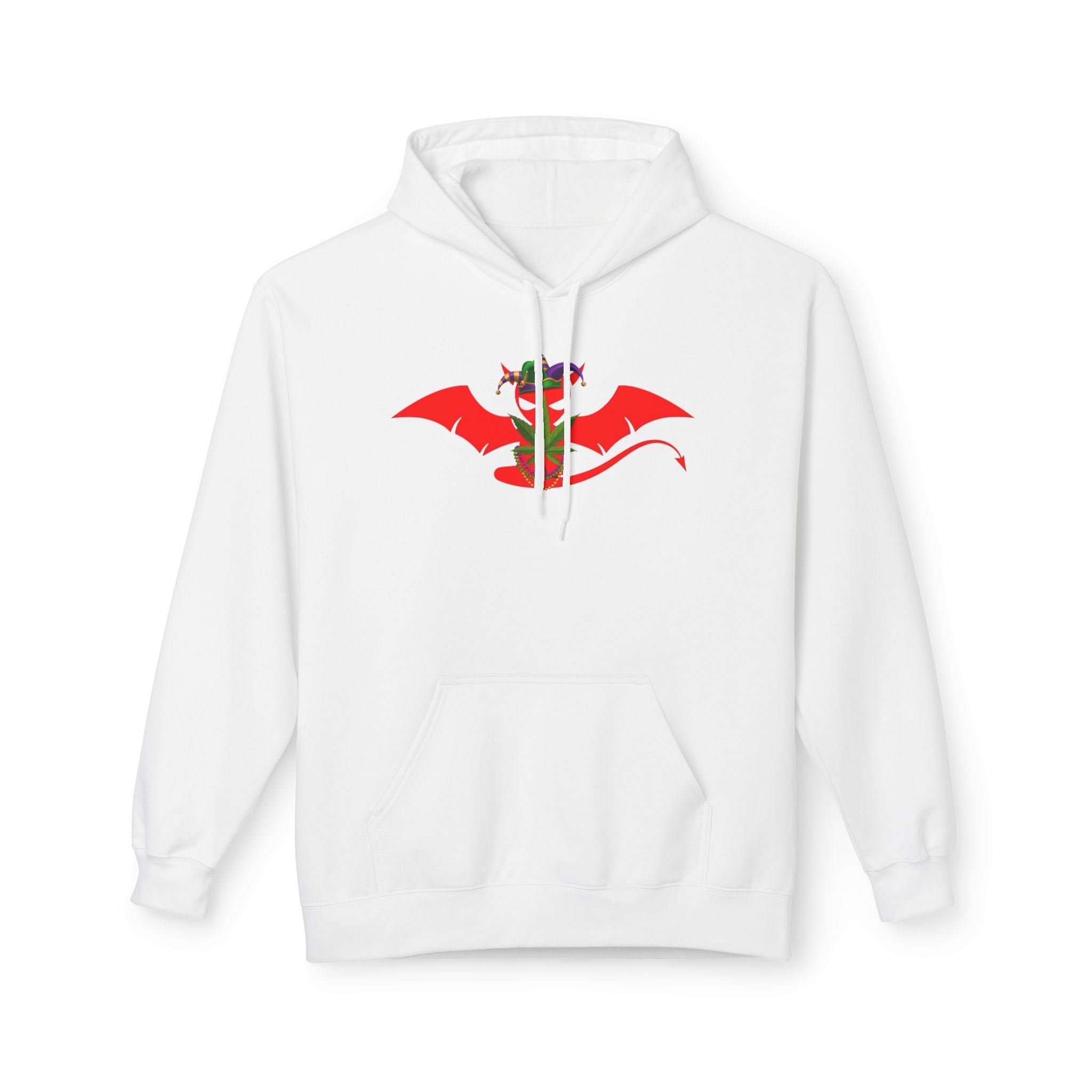 Devil's Lettuce Hoodie — Humorous Cannabis Jester Graphic Pullover