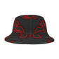 Devil's Lettuce Bucket Hat (AOP), red devil