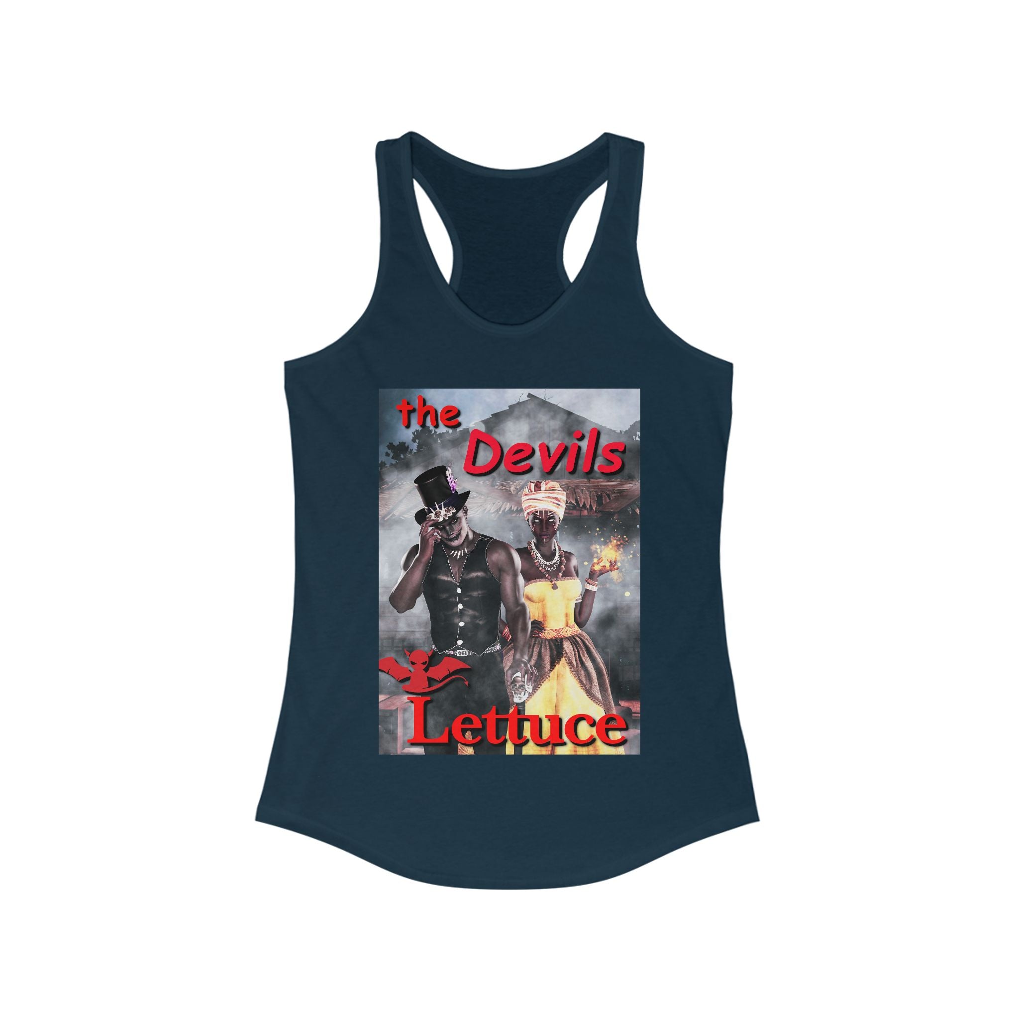 Women's Ideal Racerback Tank, Devil's Lettuce Series 1(royalty)