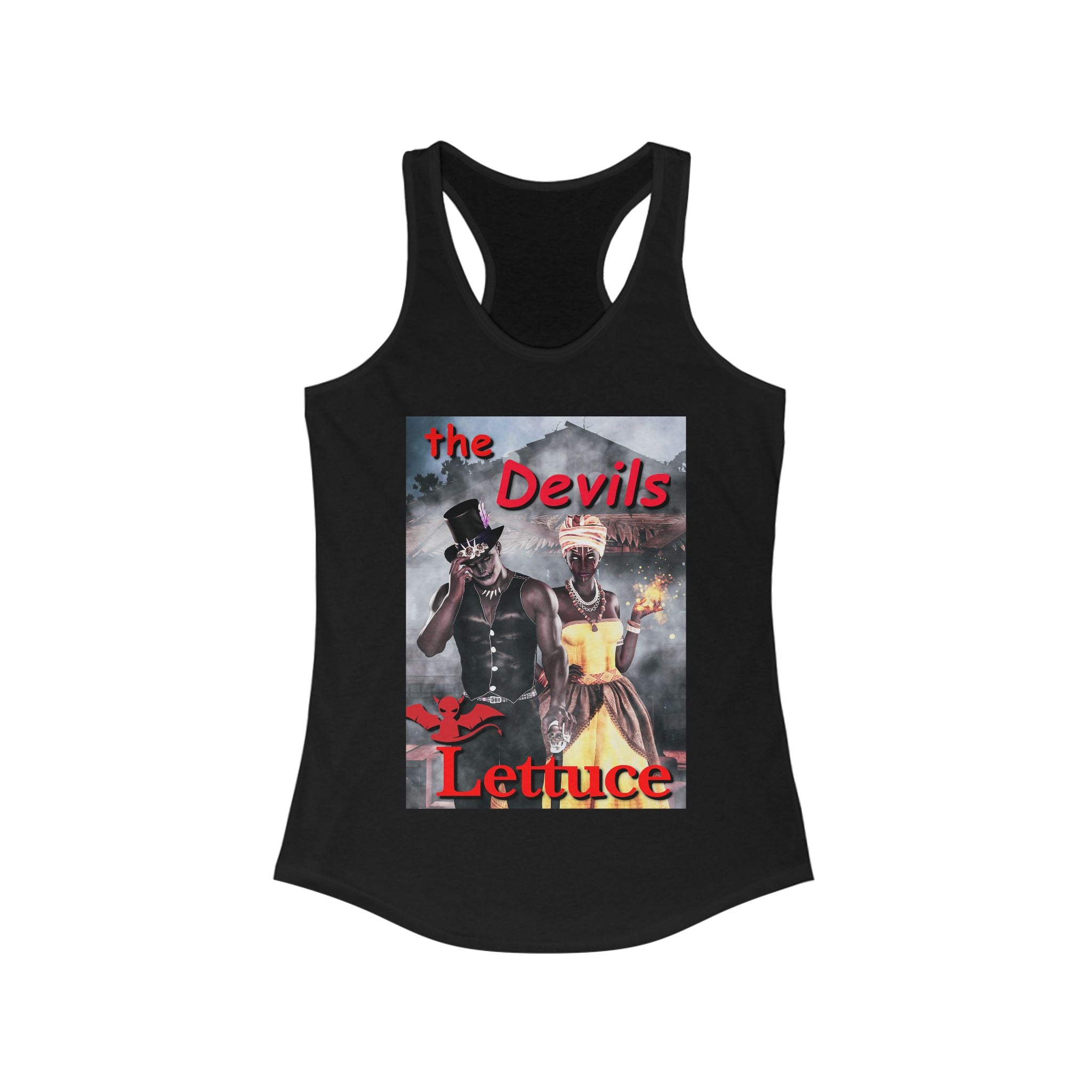 Women's Ideal Racerback Tank, Devil's Lettuce Series 1(royalty)