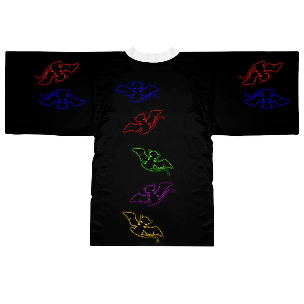 Long Sleeve Devil's Lettuce Kimono Robe Black