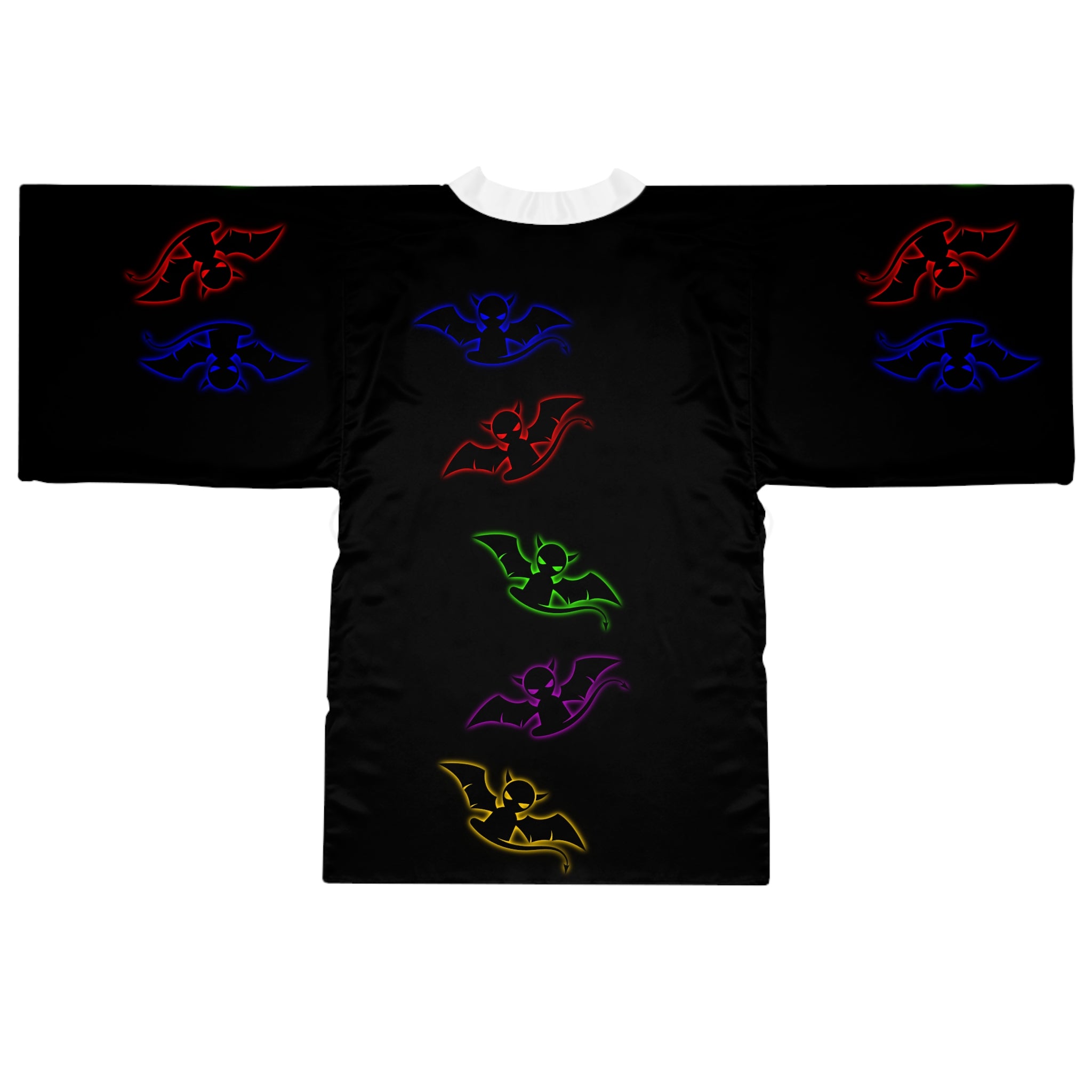 Long Sleeve Devil's Lettuce Kimono Robe Black