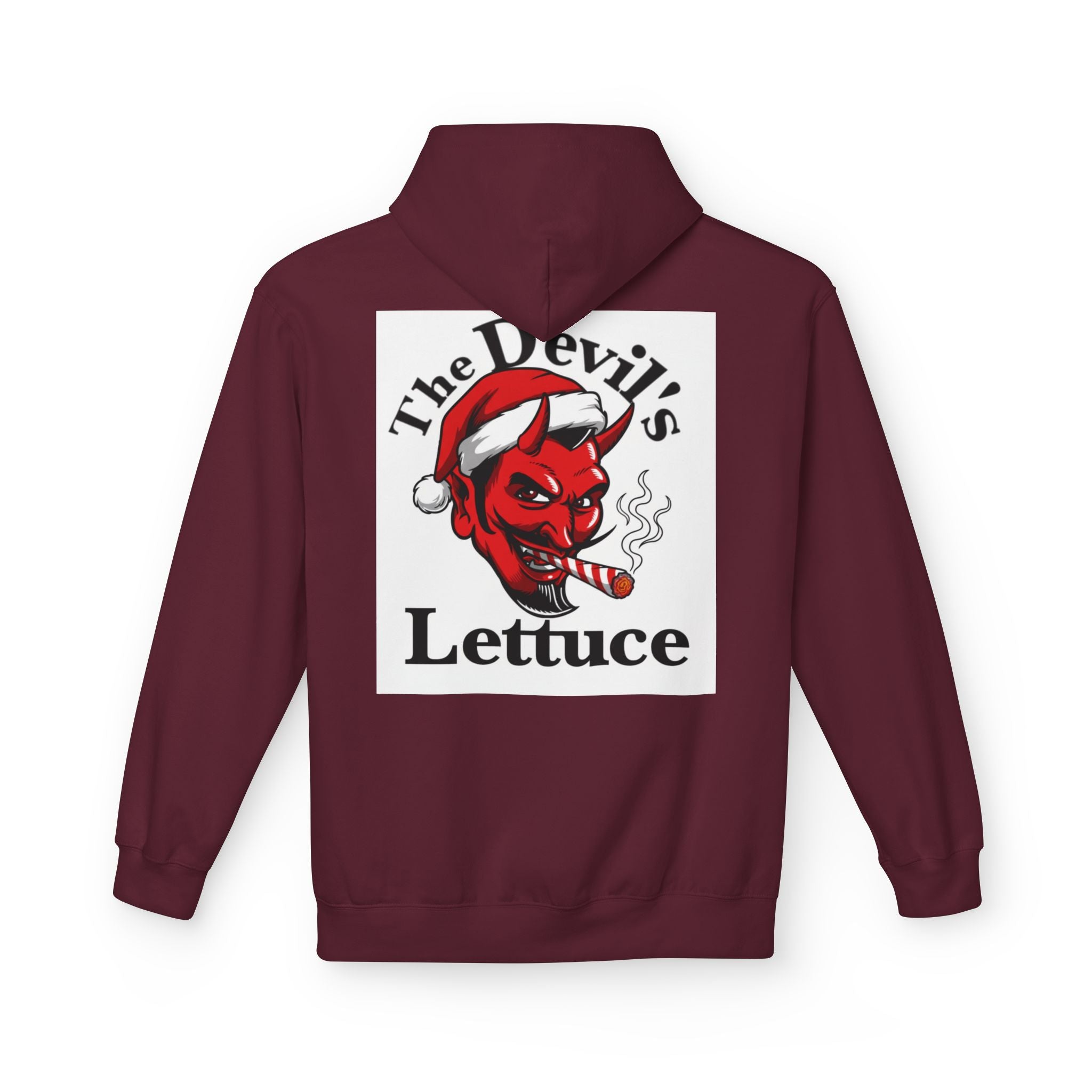 Classic Devil's Lettuce Christmas Hoodie - Premium Cannabis-Themed Apparel Unisex Cozy Sweatshirt for Campfire Nights, Christmas Gifts, Streetwear