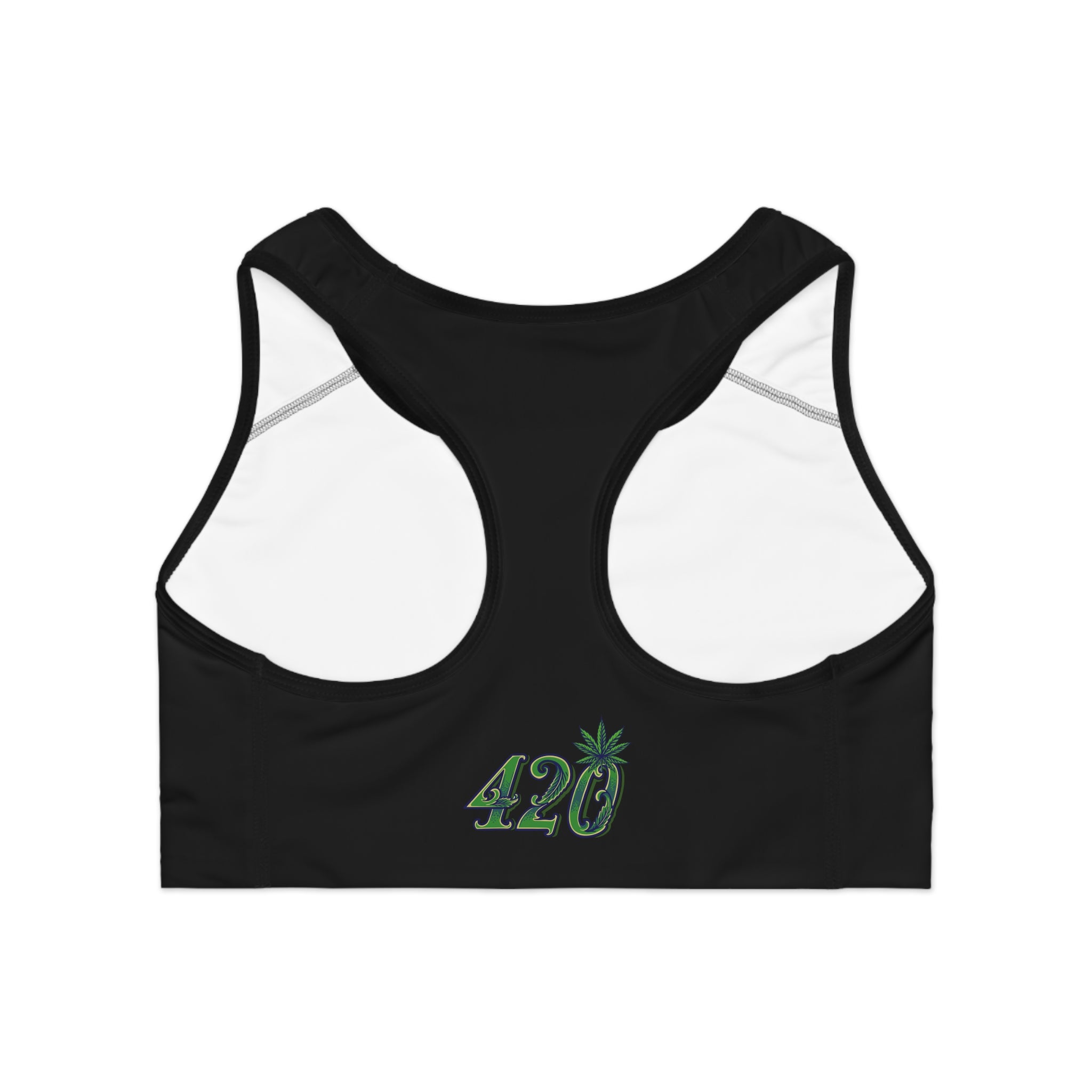 Devil Wing Sports Bra — Cannabis Leaf Gothic Activewear