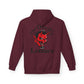 Killer Budz Fleece Hoodie with Devil's Lettuce Print, Unisex Cozy Sweatshirt for Campfire Nights, Halloween Gifts, Streetwear