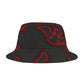 Devil's Lettuce Bucket Hat (AOP), red devil