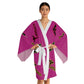 Long Sleeve Devil's Lettuce Kimono Robe Pink
