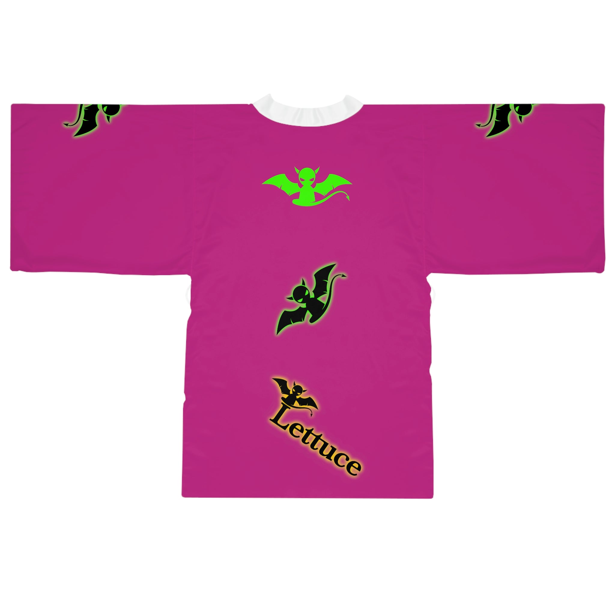 Long Sleeve Devil's Lettuce Kimono Robe Pink