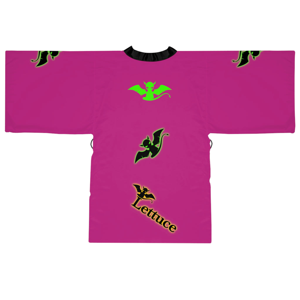 Long Sleeve Devil's Lettuce Kimono Robe Pink