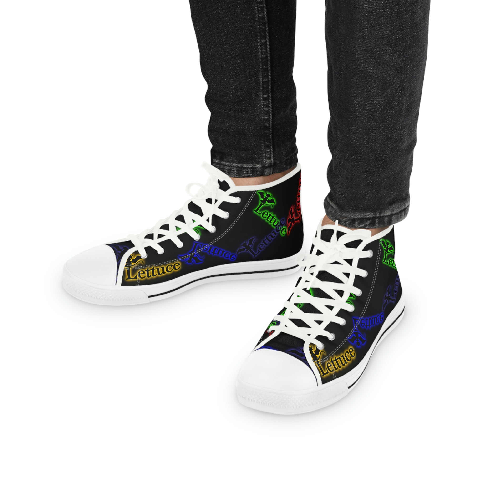 Men's High Top Sneakers, Devil's Lettuce Series 2