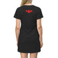 Devil's Lettuce T-shirt Dress(red devil, green words)
