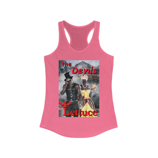 Women's Ideal Racerback Tank, Devil's Lettuce Series 1(royalty)