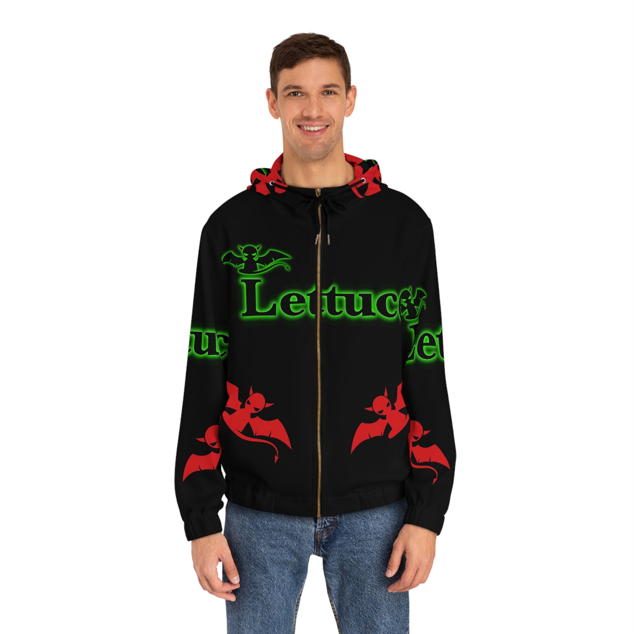 Men's Full-Zip Hoodie Devil's Lettuce Series 1 Black