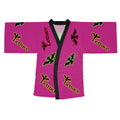 Long Sleeve Devil's Lettuce Kimono Robe Pink
