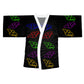 Long Sleeve Devil's Lettuce Kimono Robe Black