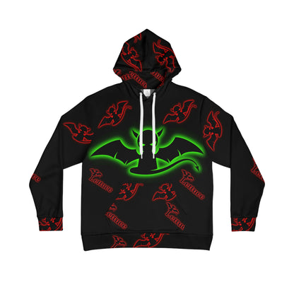 Men's Hoodie Black(lg green devil stamp +smaller red devil stamps)