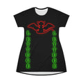 Devil's Lettuce T-shirt Dress(red devil, green words)