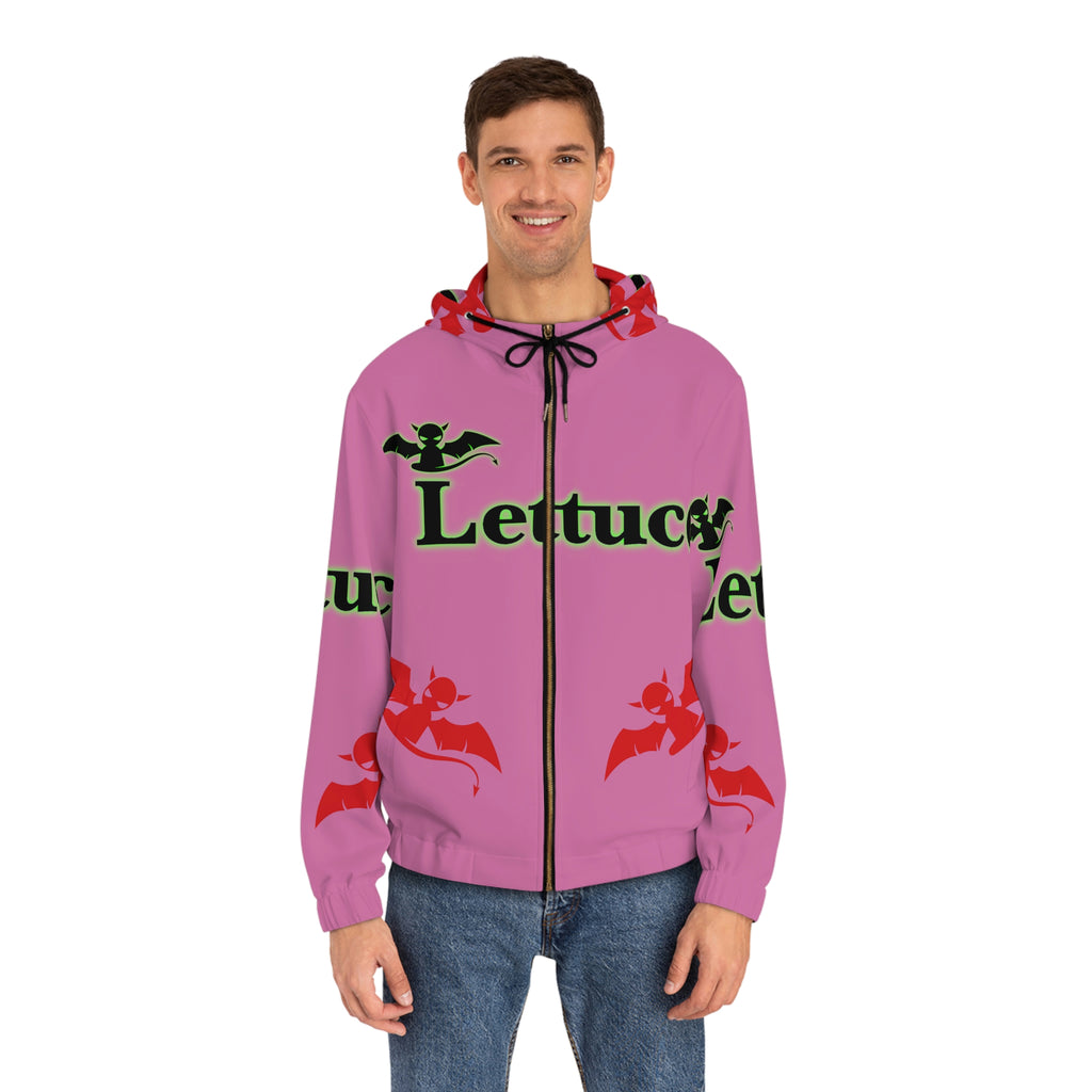 Men's Full-Zip Hoodie Devil's Lettuce Series 1 Pink
